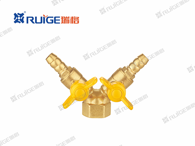 506 double fork butterfly handle internal tooth rubber tube gas ball valve